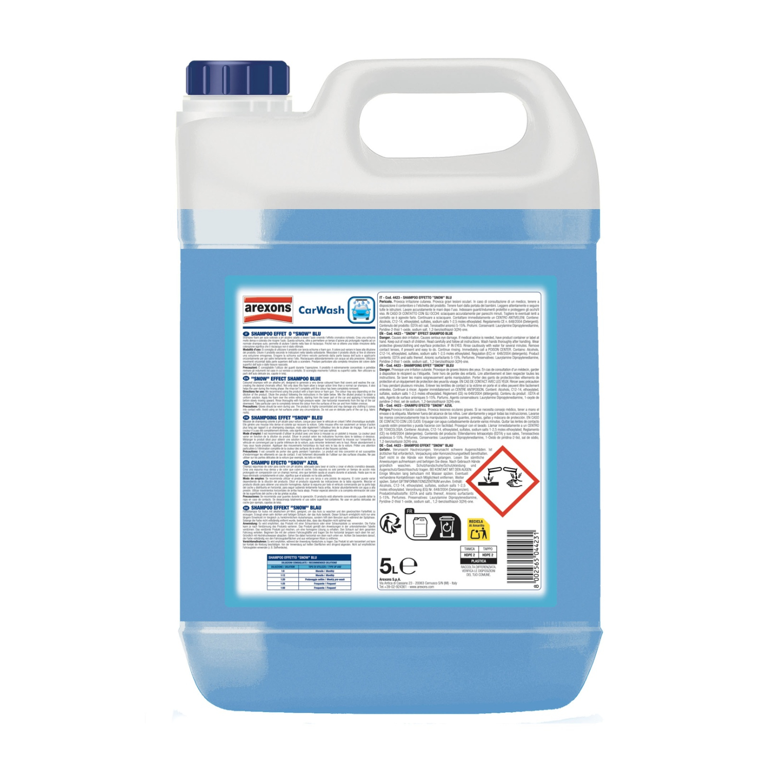 150004423-1 Arexons Mavi Köpük Fırtınası Şampuanı 5 LT - Görsel 1